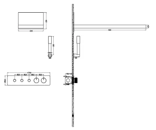 Душевой комплект Boheme Fusion 131-MW с термостатом брашированная белый матовый